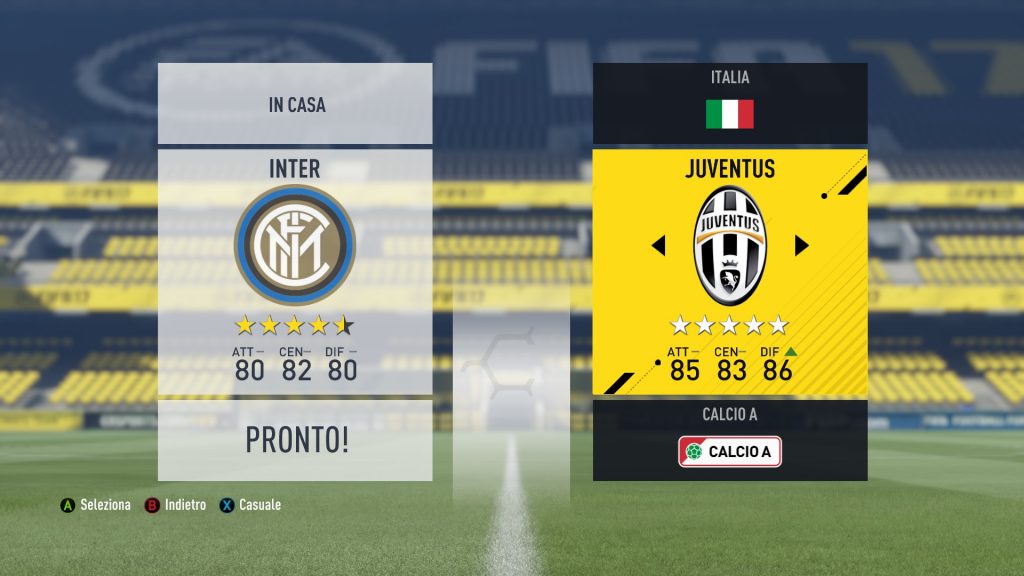 Peccato vedere il derby d'Italia nel campionato "Calcio A".