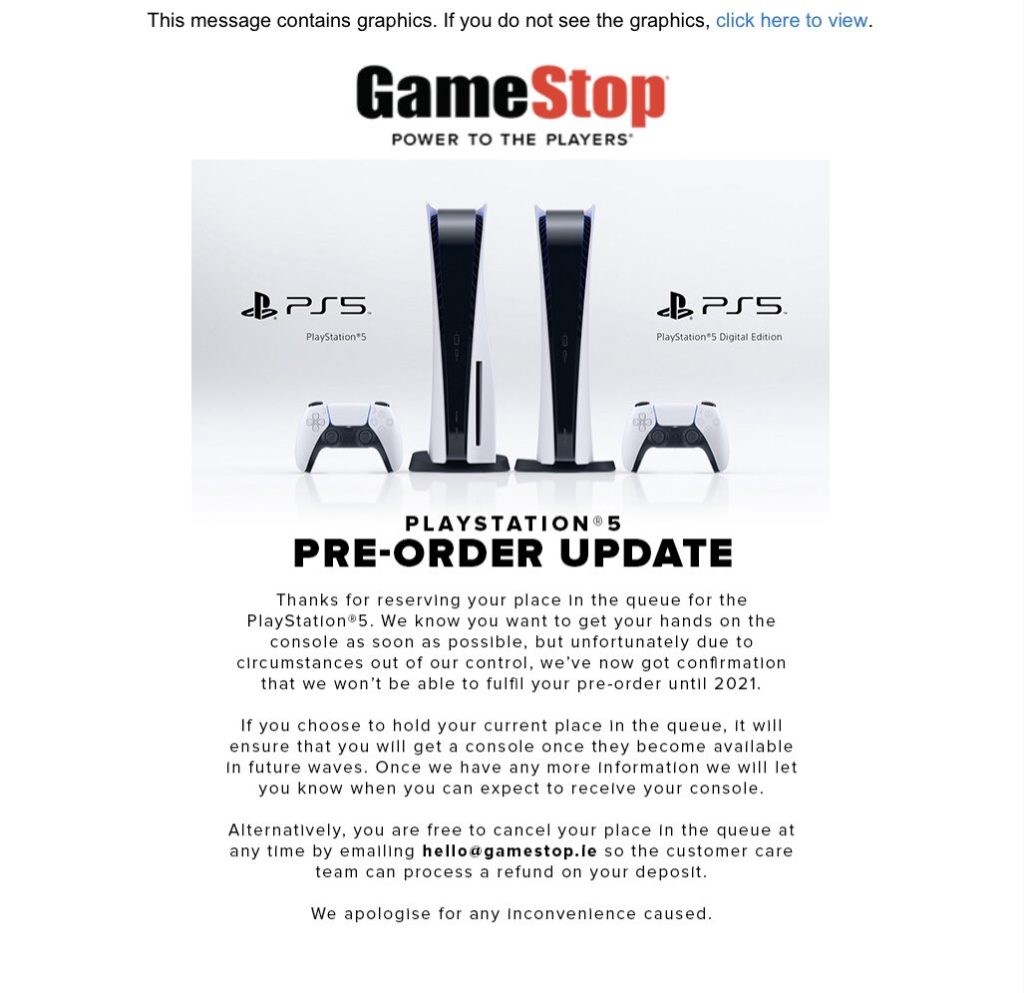 PlayStation 5 delay preorder