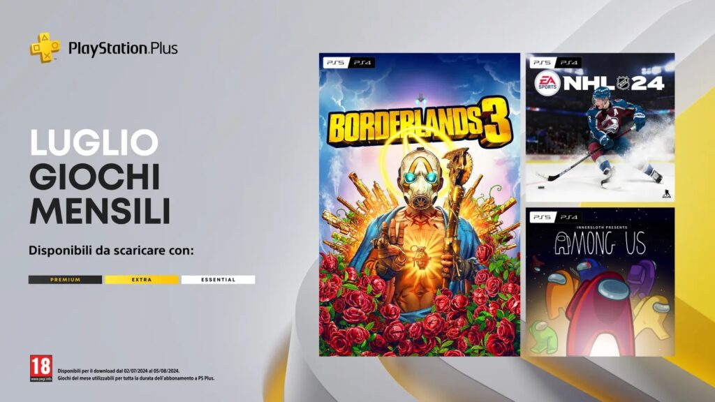 Playstation plus essential luglio 2024