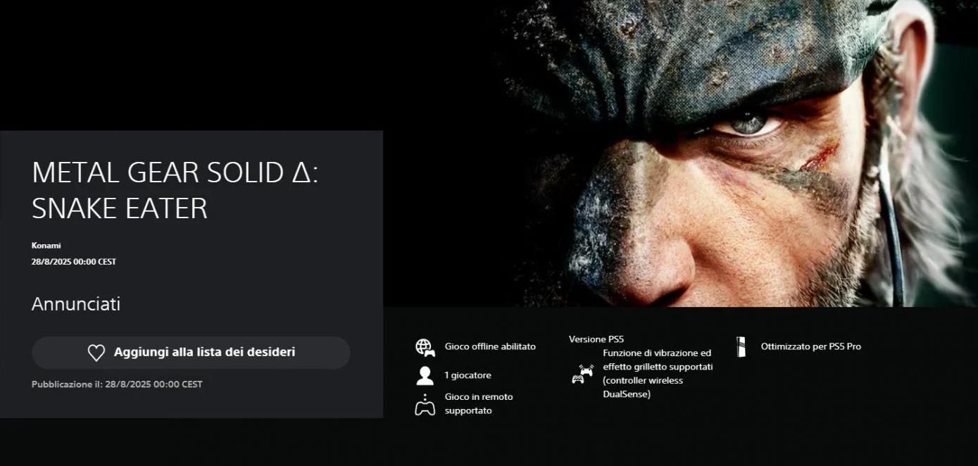 Metal Gear Solid Delta Snake Eater: