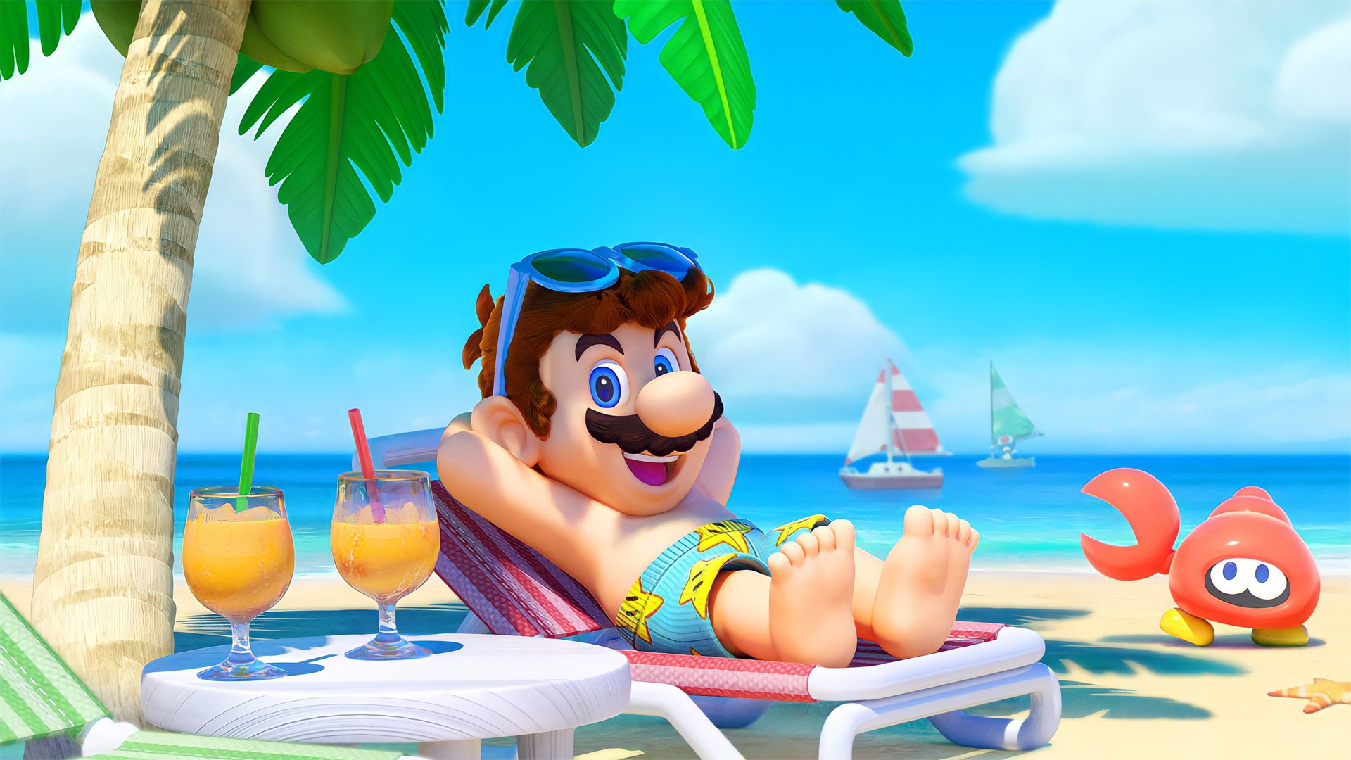 super mario sunshine sette giochi da ombrellone