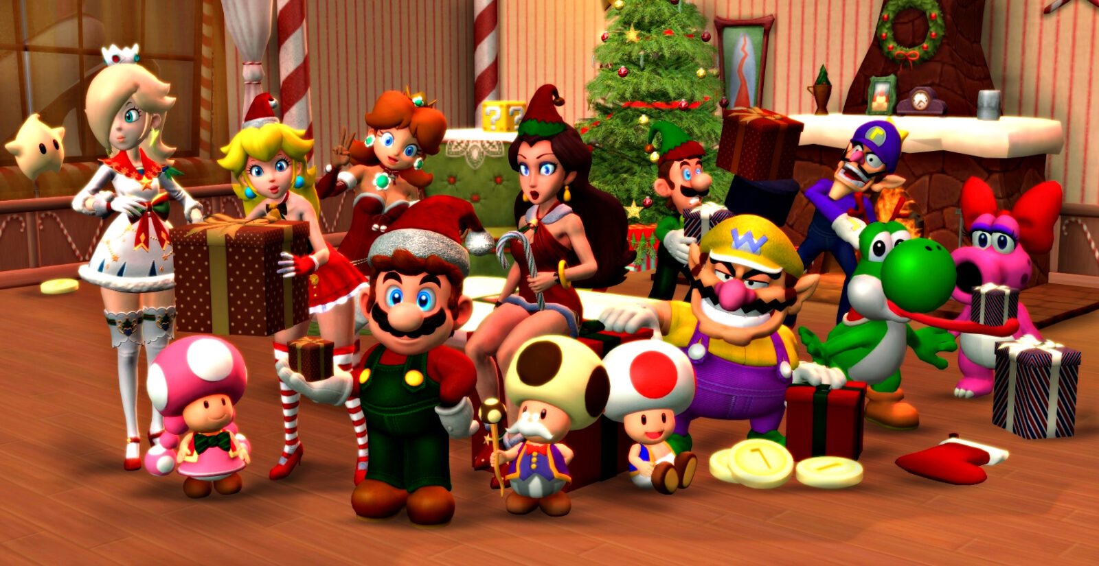 super mario christmas