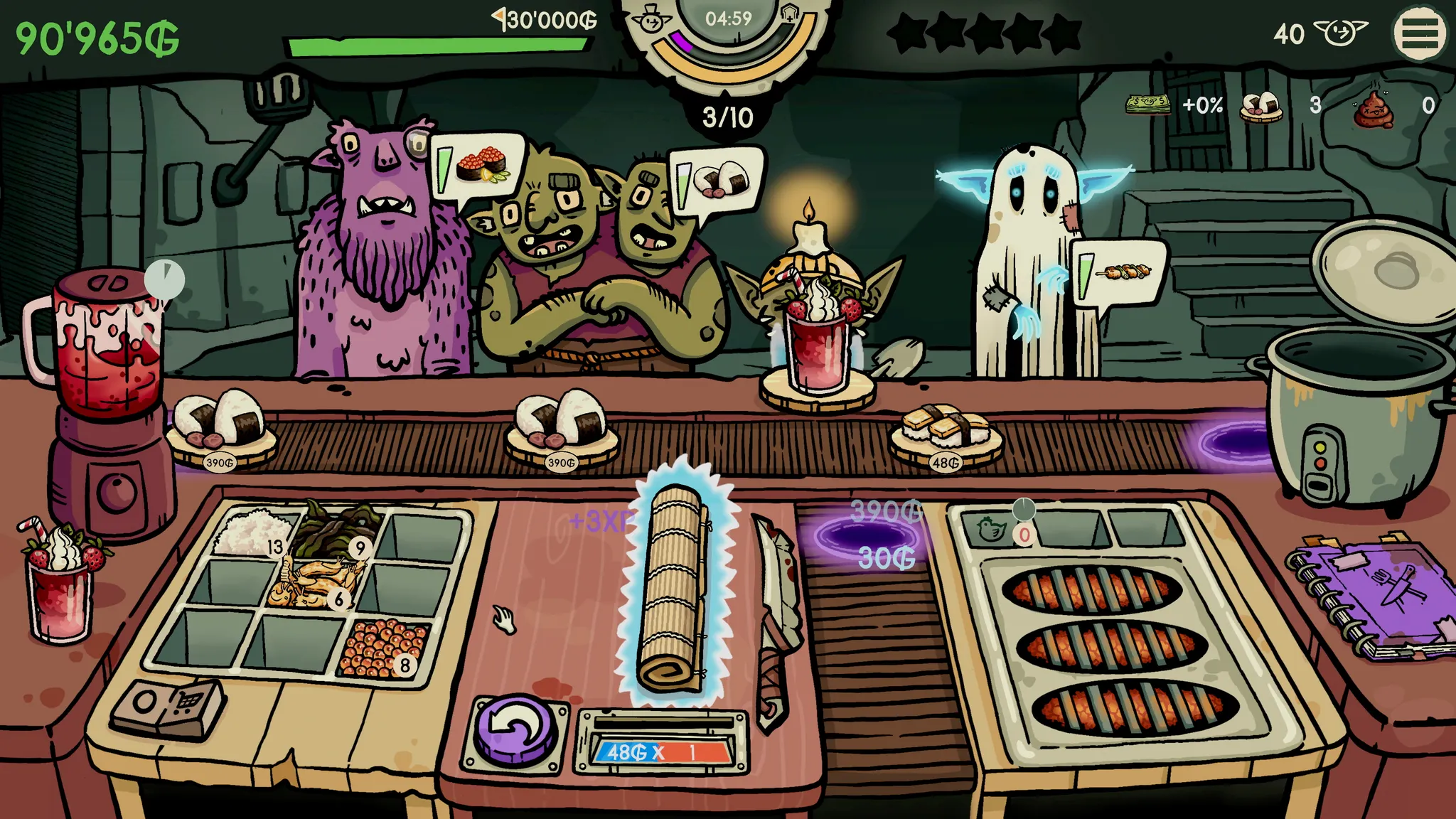 Goblin Sushi - gameplay