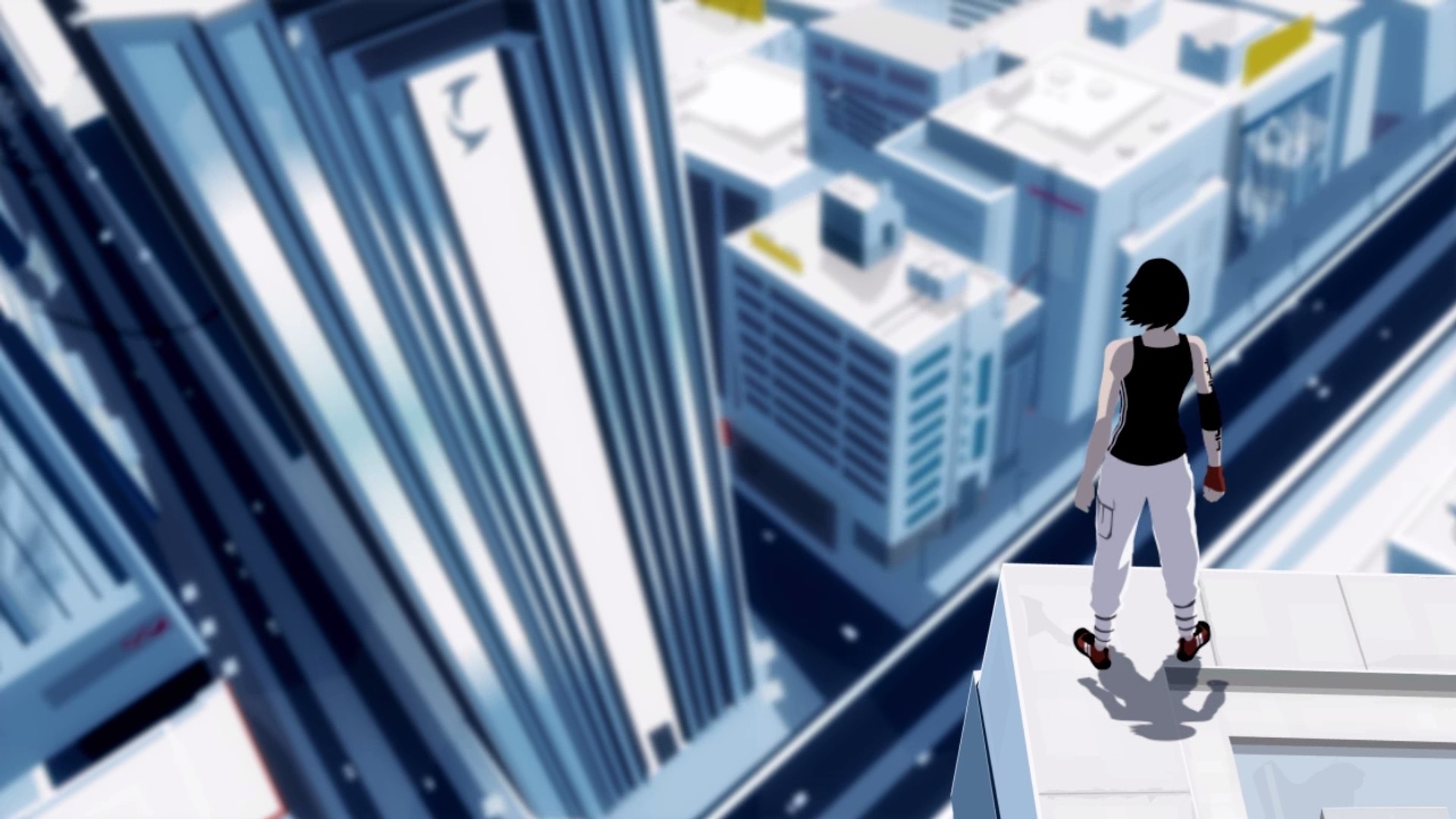  Mirror's Edge: "Le movenze di Faith sopra il reticolo urbano sono un salto di Perseo: una sottrazione di peso che trasforma l'architettura pesante in un percorso di pura agilità metafisica."